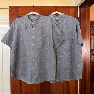 Everlane linen Men’s button-up tops, XL, 2 available